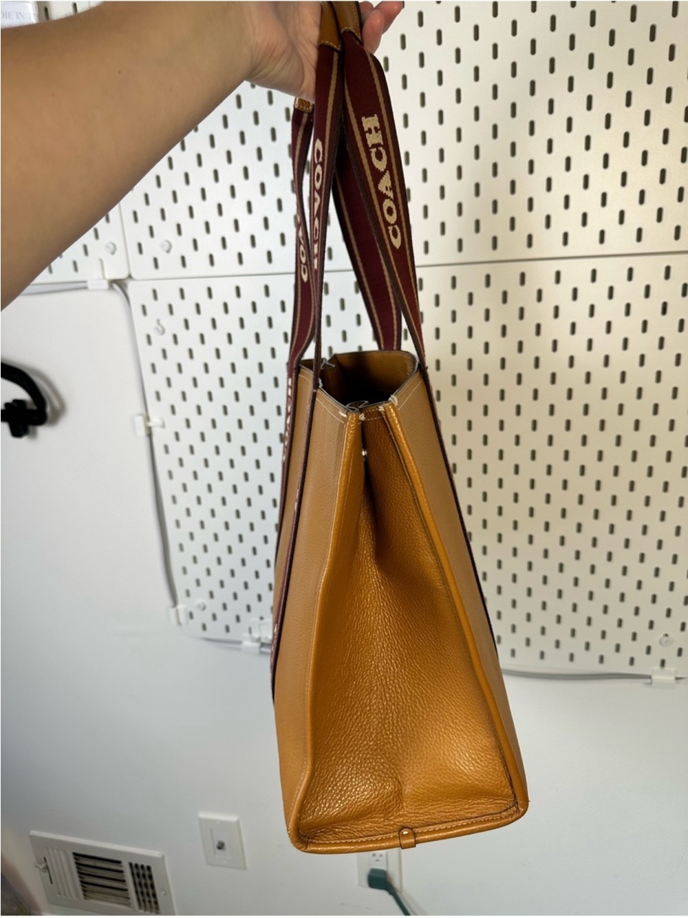 Coach Large Smith Tote in Brown Pebble Leather (CM716, Batch/Factory: J2377 - Picture 3 of 16